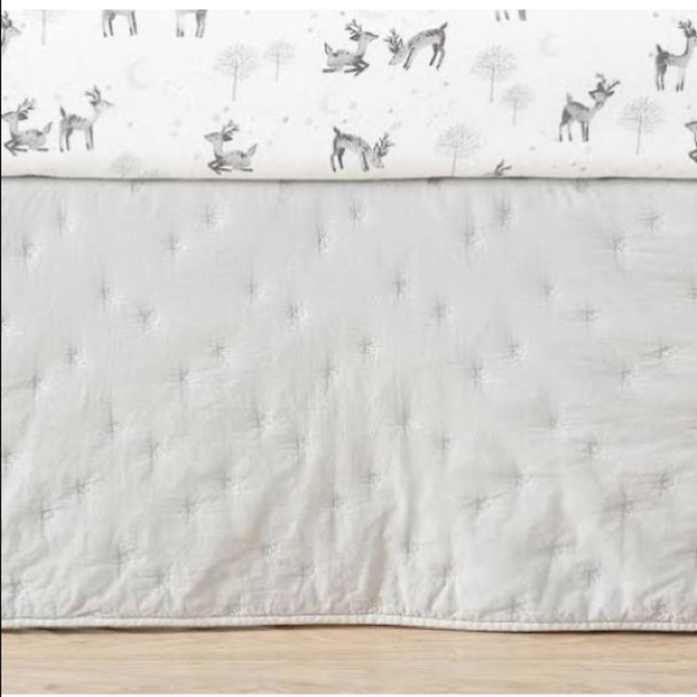 NWOT Blush/PINK Pottery Barn Kids Finley Crib Skirt
